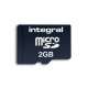 Integral 2GB MicroSD + SD Adapter 2Go MicroSD mémoire flash - 2