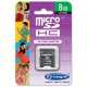 Integral 8GB microSD + SD Adapter 8Go MicroSDHC mémoire flash - 1