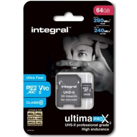 Integral 64GB microSDHC/XC 64Go MicroSDXC SLC Classe 10 mémoire flash - 1