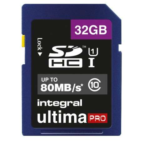 Integral 32GB SDHC UltimaPro 32Go SDHC UHS-I Classe 10 mémoire flash - 1