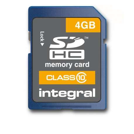 Integral 4GB SDHC 4Go SDHC Classe 10 mémoire flash - 1