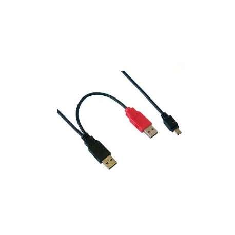 MCL MC922APB/2-1M 1m USB A Mini-USB B Mâle Mâle Noir câble USB - 1