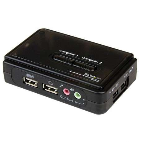 StarTech.com Kit commutateur KVM USB VGA à 2 ports avec audio et câbles - Switch KVM - Noir - 1