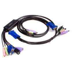 StarTech.com Câble Commutateur KVM 2 Ports VGA, USB et Audio - Switch KVM - 2048x1536 - 1