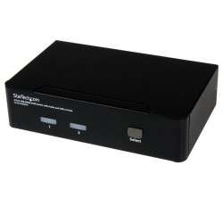 StarTech.com Commutateur KVM HDMI USB 2 ports avec audio et concentrateur USB 2.0 - 1