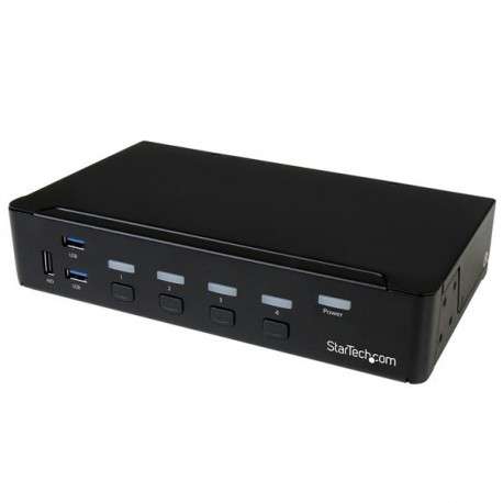StarTech.com Switch KVM USB DisplayPort à 4 ports avec hub USB 3.0 intégré - 4K - 1