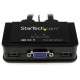 StarTech.com Switch KVM USB VGA à 2 ports - Commutateur KVM alimenté par USB avec câbles et commutateur à distance - 2