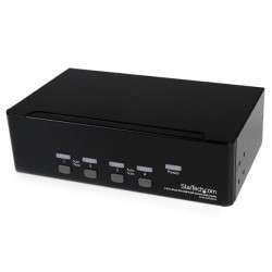 StarTech.com Switch KVM USB 2 Ecrans DVI pour 4 Ordinateurs avec Audio - Commutateur KVM - 1
