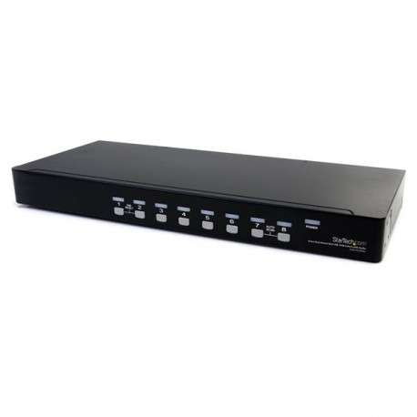 StarTech.com Commutateur USB VGA KVM 8 ports à montage sur rack avec audio câbles audio inclus - 1