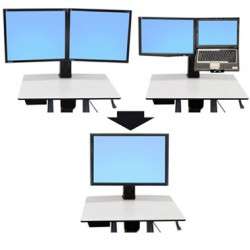 Ergotron WorkFit Convert-to-Single HD Kit from Dual or LCD & Laptop 30" - 1