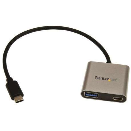 StarTech.com Hub USB-C à 2 ports avec Power Delivery - USB-C vers USB-A et USB-C - Hub USB 3.0 - 1