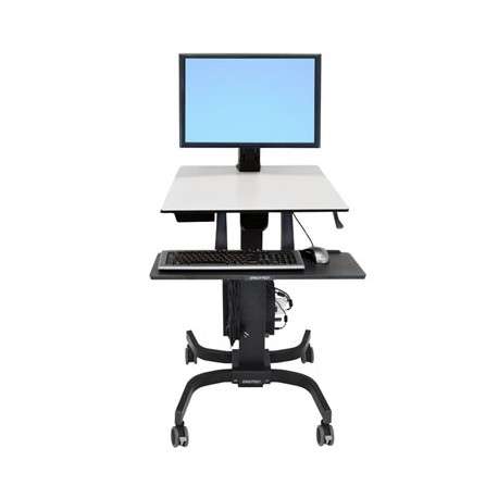 Ergotron WorkFit-C, Single HD Sit-Stand Workstation Multimedia cart Noir, Gris - 1