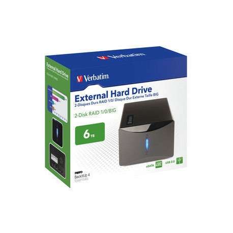 Verbatim 6TB RAID eSATA / USB 2.0 boîtier de disques - 1