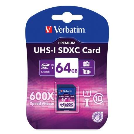 Verbatim SDHC 64GB mémoire flash 64 Go SDXC Classe 10 - 1