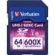 Verbatim SDHC 64GB mémoire flash 64 Go SDXC Classe 10 - 2