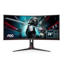 AOC Gaming CU34G2/BK LED display 86,4 cm 34" 3440 x 1440 pixels WQHD WVA Incurvé Noir, Rouge - 1